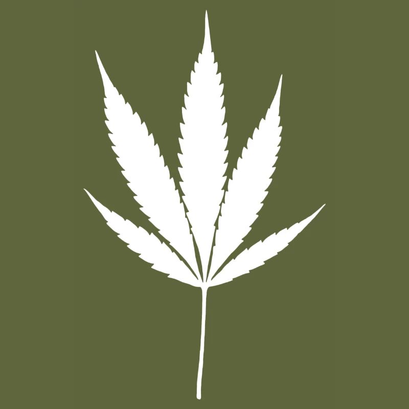 White Cannabis Leaf