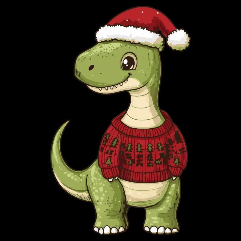 Dinosaur brontosaurus Christmas