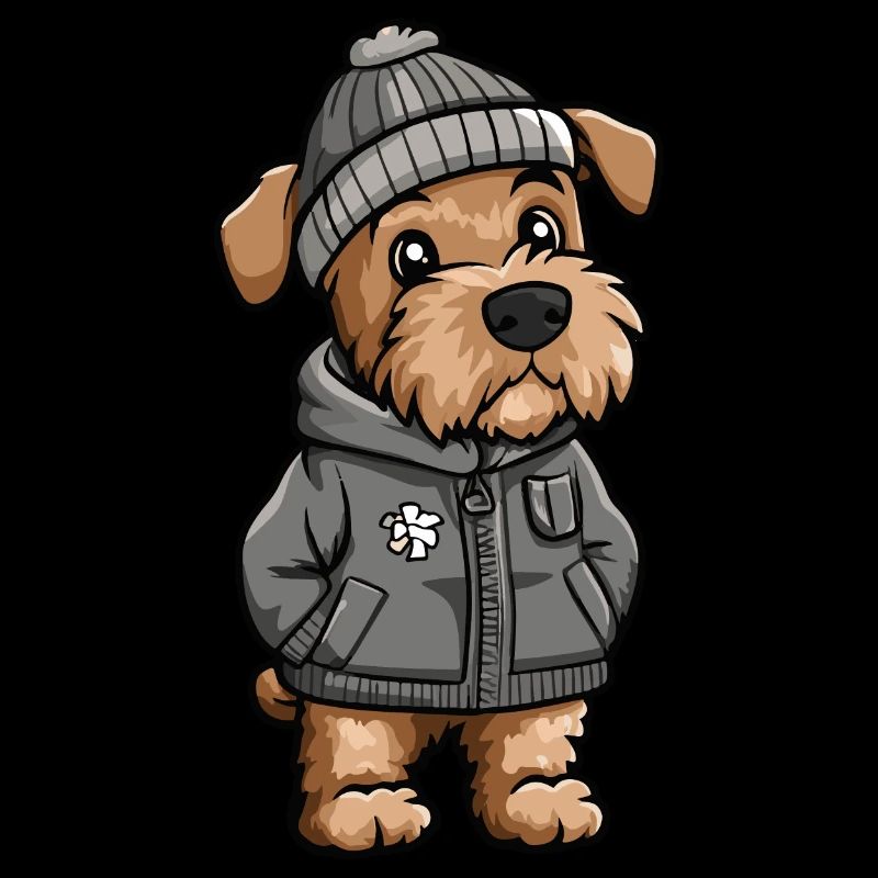 Airedale Terrier Hund Winter
