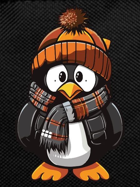 Penguin Comic Cute Winter