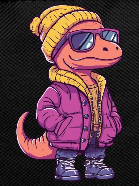 Dinosaur brontosaurus winter