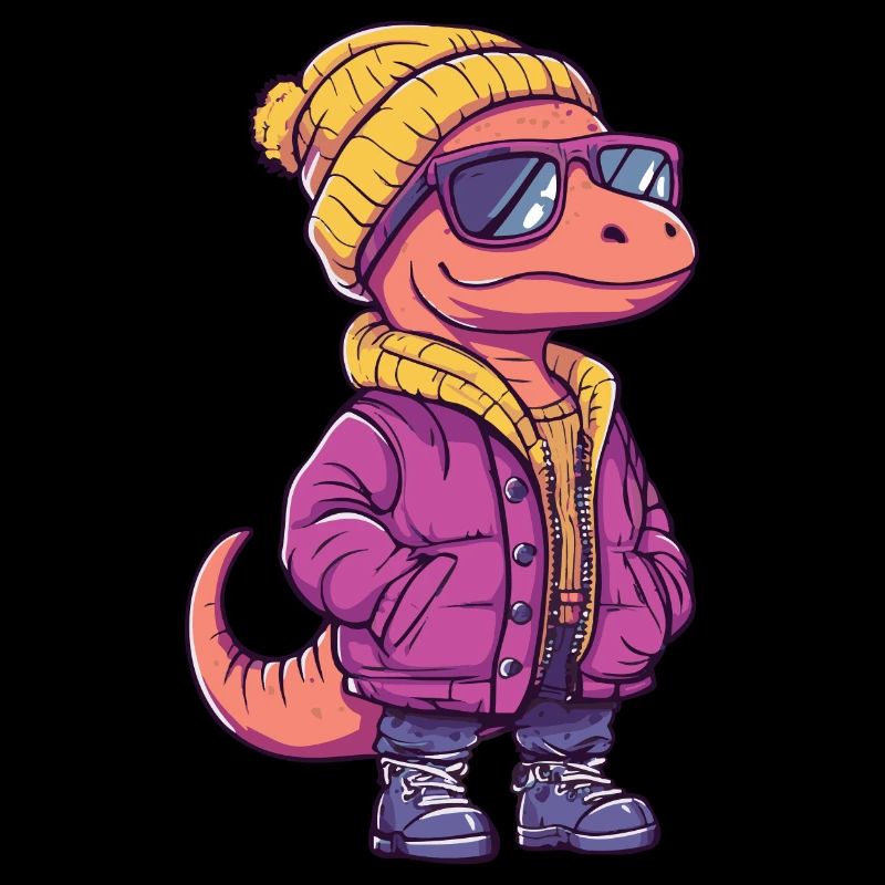 Dinosaur brontosaurus winter