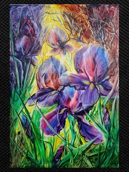 Schwertlilien - Encaustic