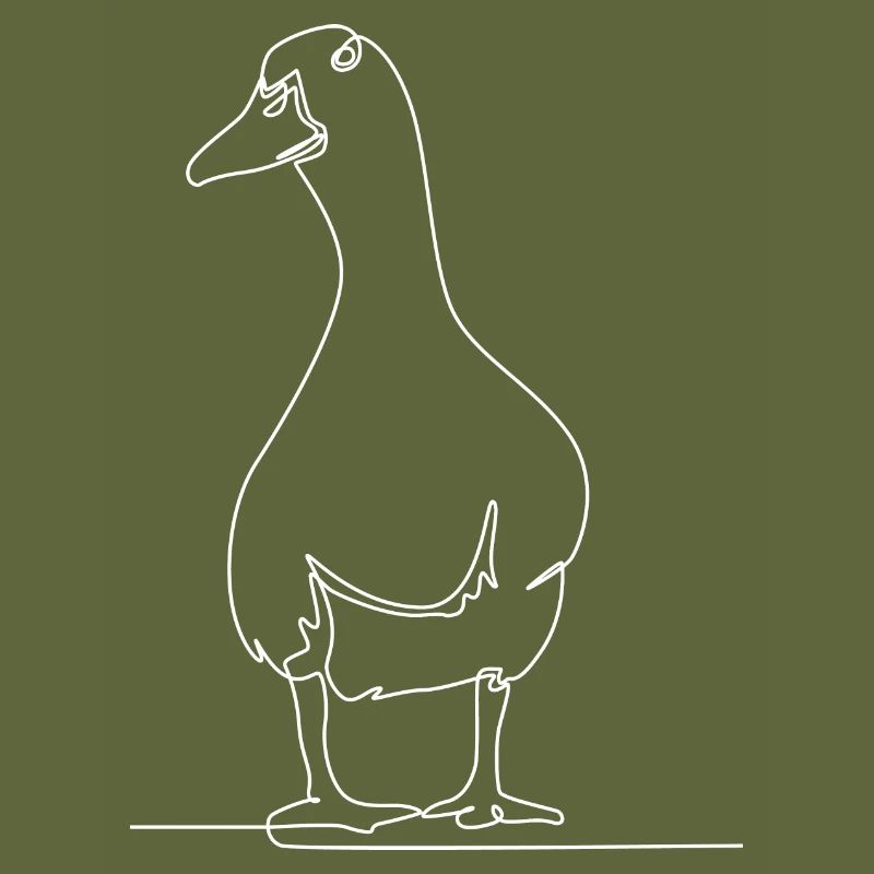 Canard Drawn Line Animaux drôles