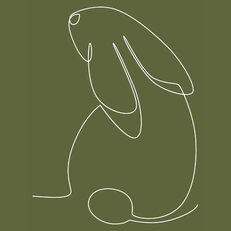 Rabbit line drawn