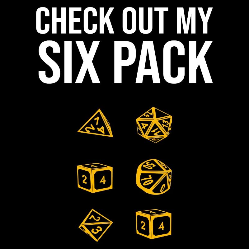 Check Out My Six Pack RPG D20 Dice Role Pen&Paper