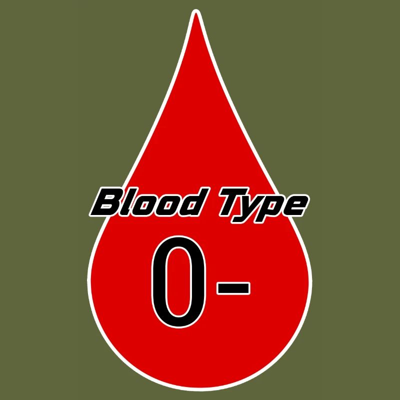 Blood group Rhesus factor 0 negative as a gift idea