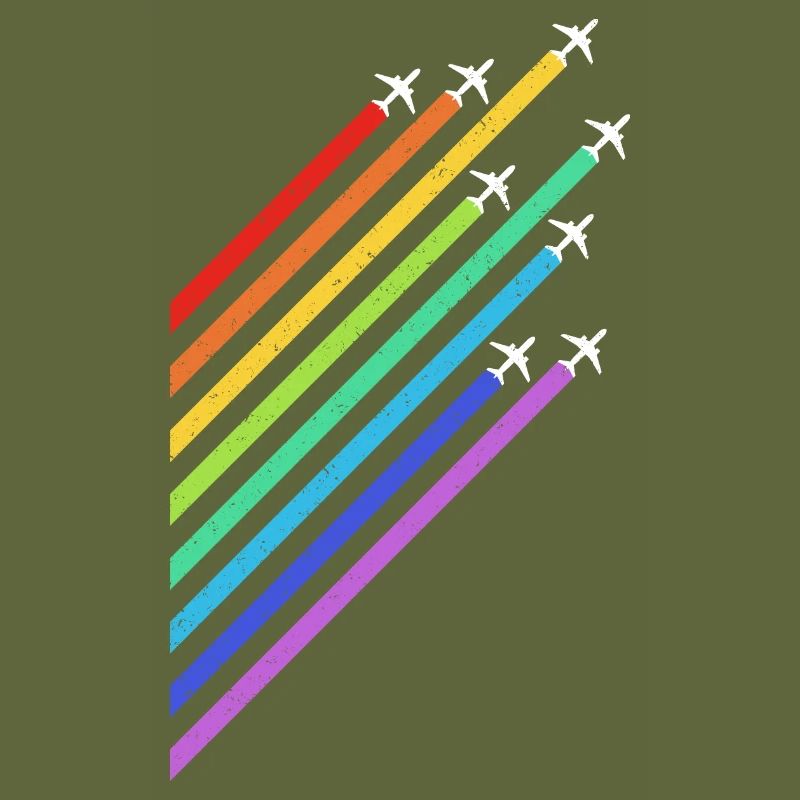 Regenbogen LGBT Flieger Flugzeug Pilot