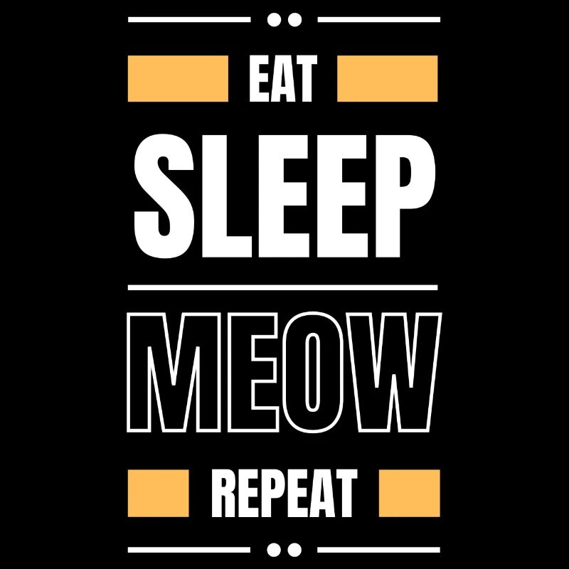 eat sleep meow cat repeat geschenk idee katze