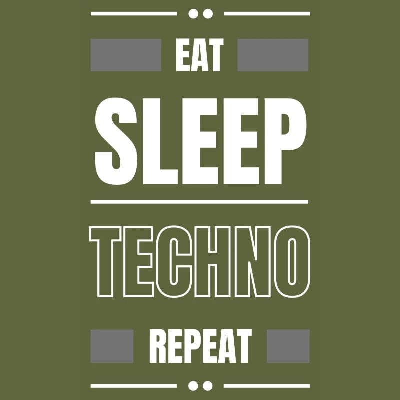 eat sleep techno repeat geschenk idee party spruch