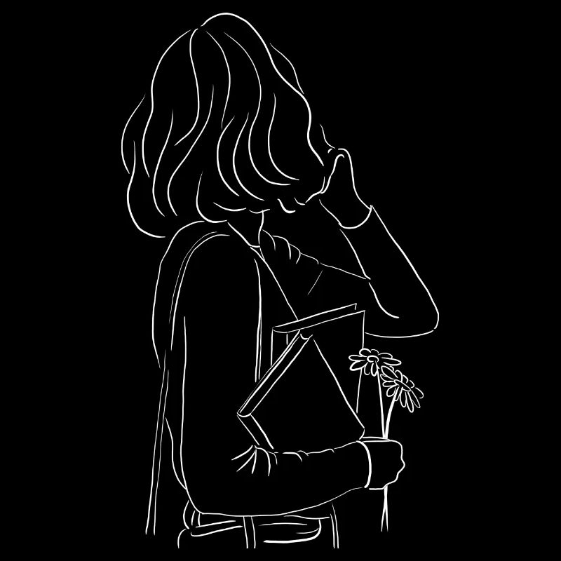 Femme Silhouette de rat de bibliothèque