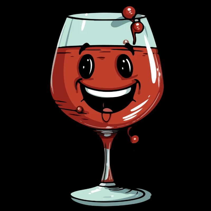 Glass of smiling wine