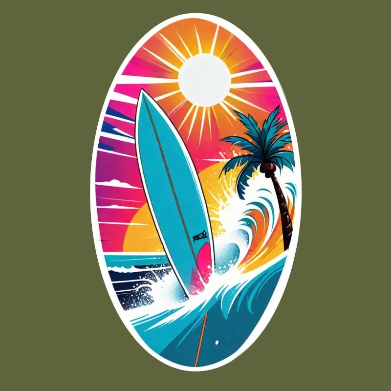 surf plage palmier soleil vacances