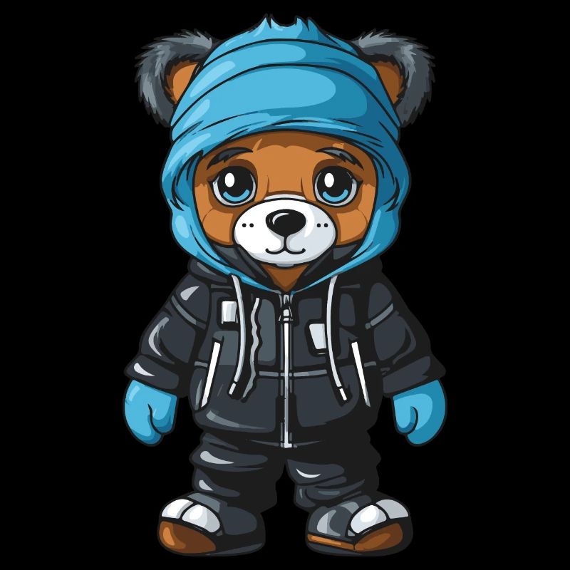 Bear Winter Comic Cute