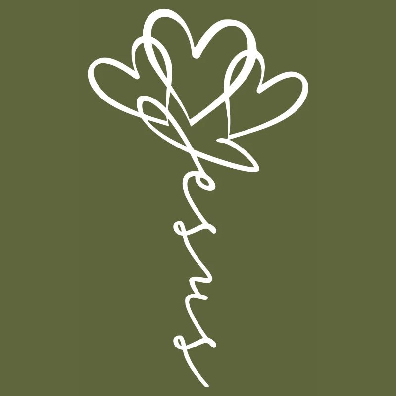 Jesus Scripture Heart Flower