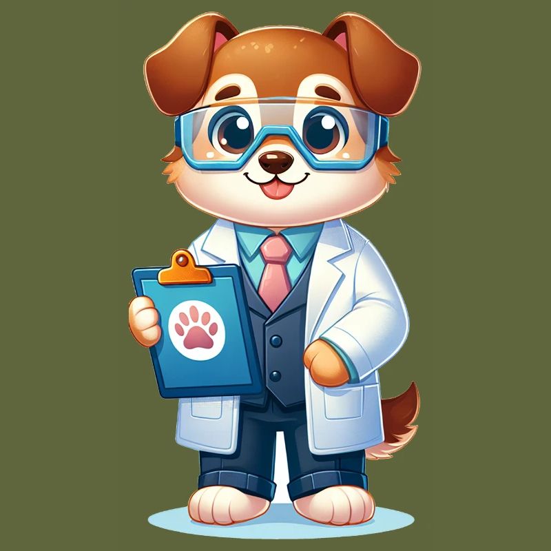Chien mignon scientifique