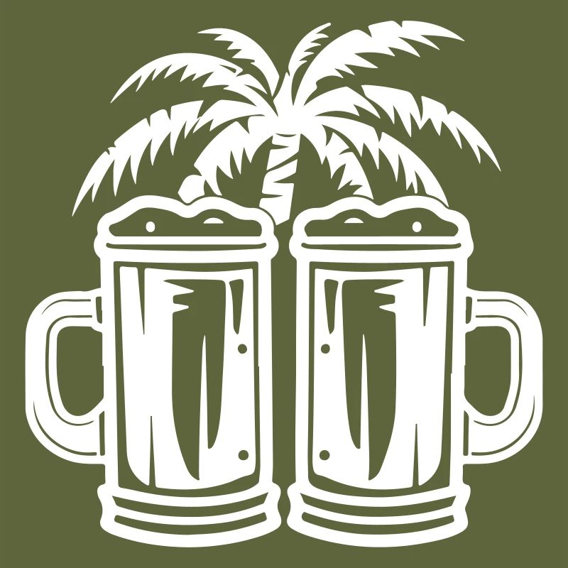 Bier Palmen Insel Urlaub