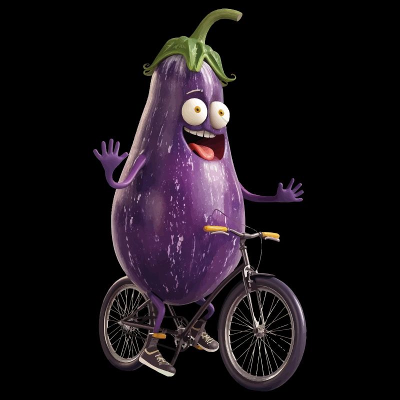 Eggplant Bicycle