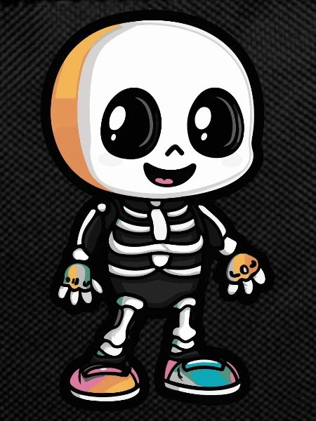 Skeleton Cute Halloween Comic