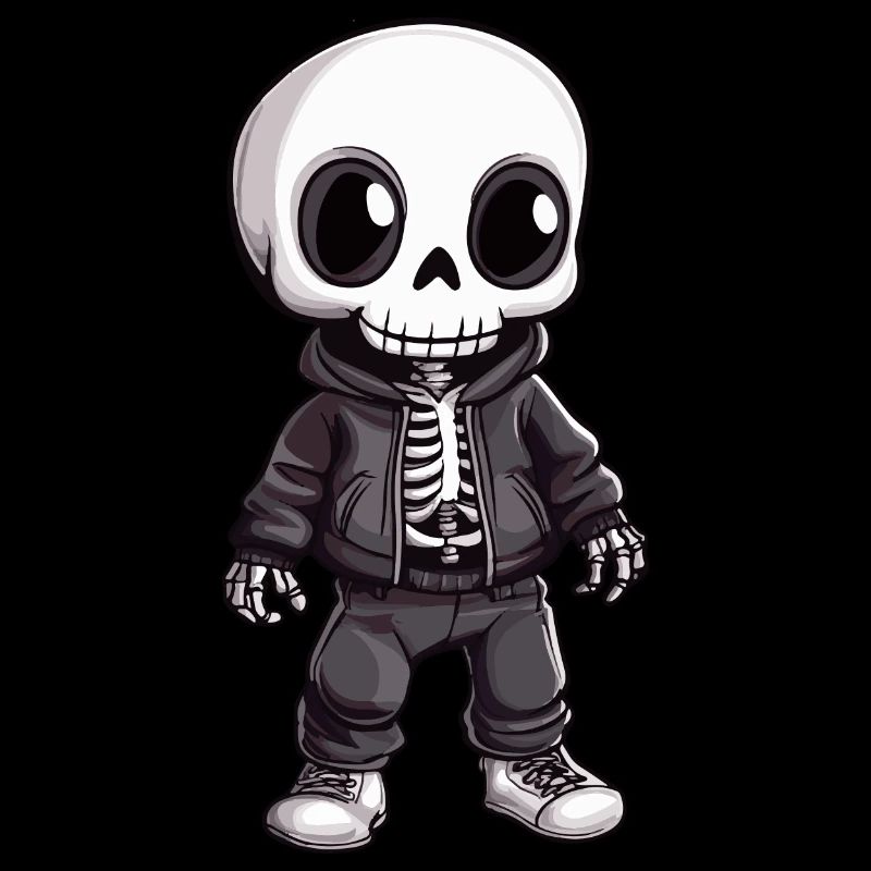 Skeleton Halloween Cartoon