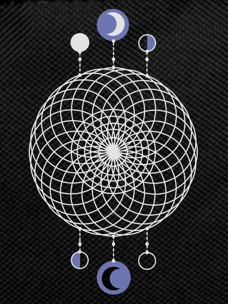Geometric Pattern Moon Phases