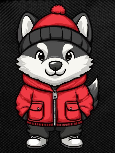 Husky Dog Cartoon