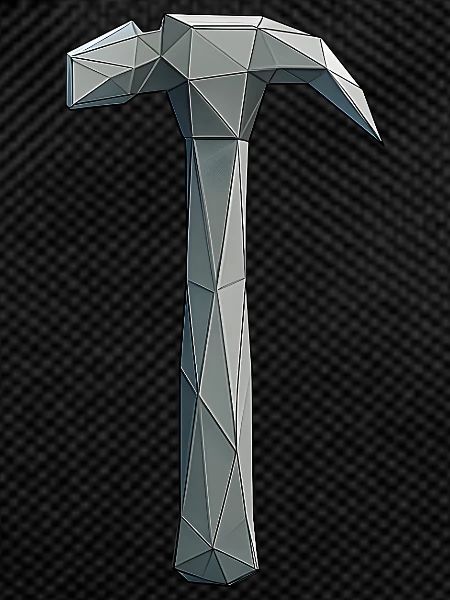 Low Poly Hammer - Artisan Tool