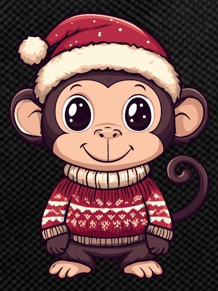 Affe Weihnachten Comic