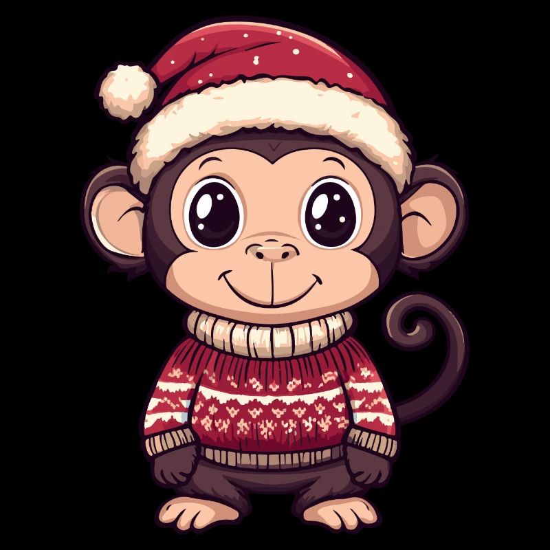 Bande dessinée de Noël Singe