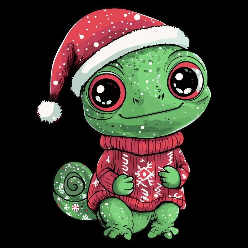 Bande dessinée de Noël caméléon