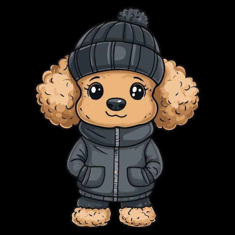 Poodle Dog Winter