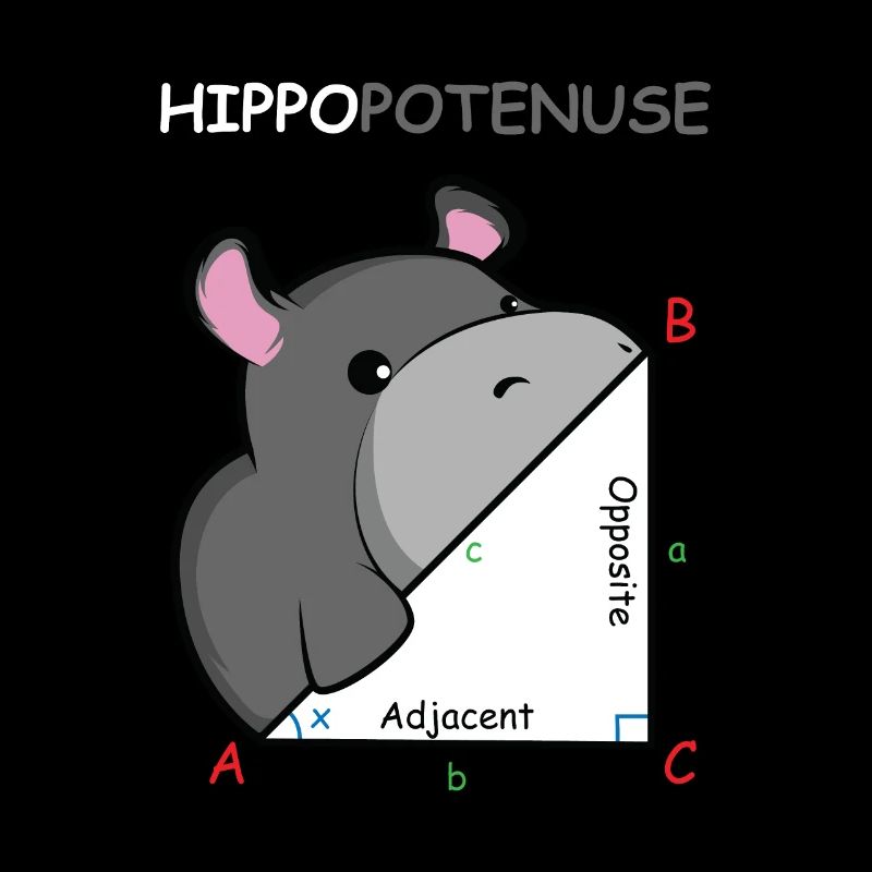 Hippopotenuse Math Genius Gift