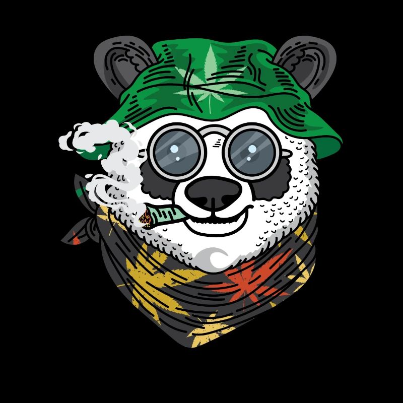 Panda Rasta Raucher Geschenk