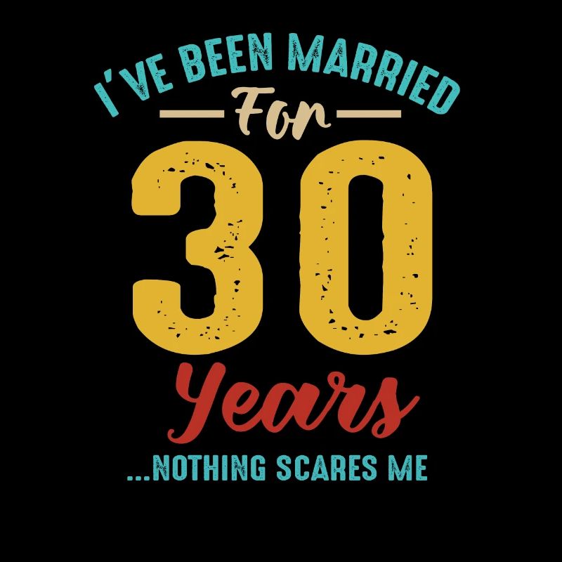 Married for 30 years 30th wedding anniversary retro
