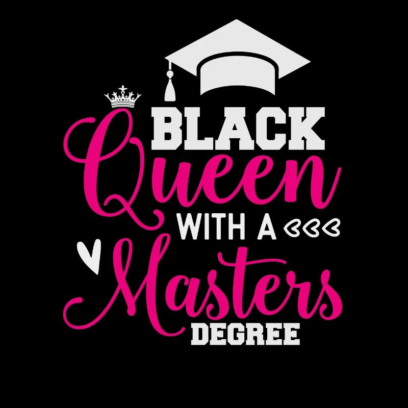 Schwarze Königin mit einer Master -Abschlussklasse