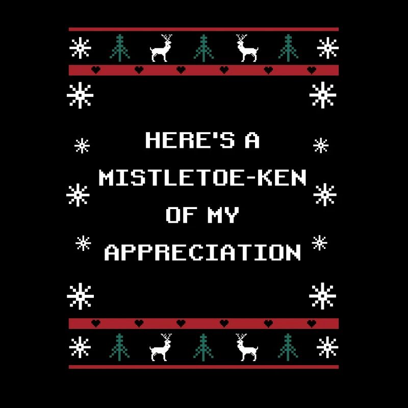 Hier ist ein Mistel an Wertschätzung Weihnachtskos