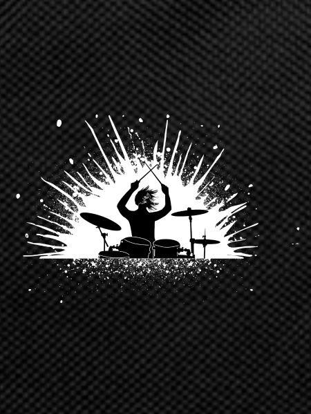 Drummer splash - auf dunkel