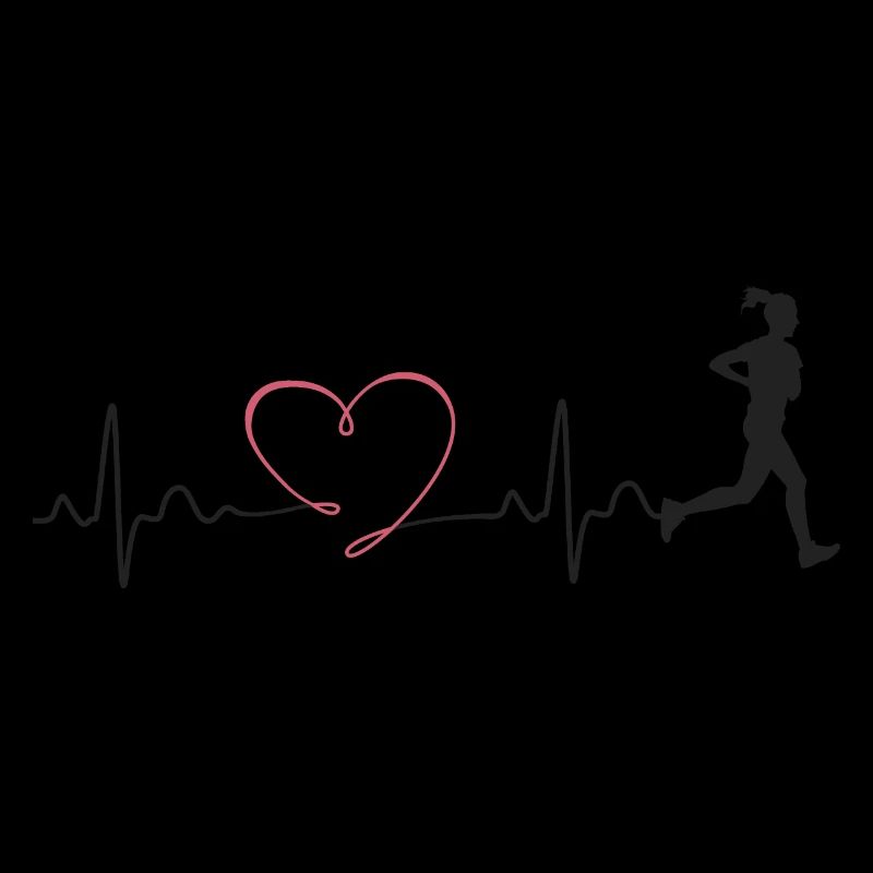 Läuferin Joggen Joggerin Pulsschlag Geschenk