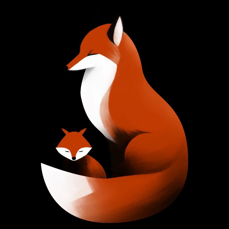 Little fox family