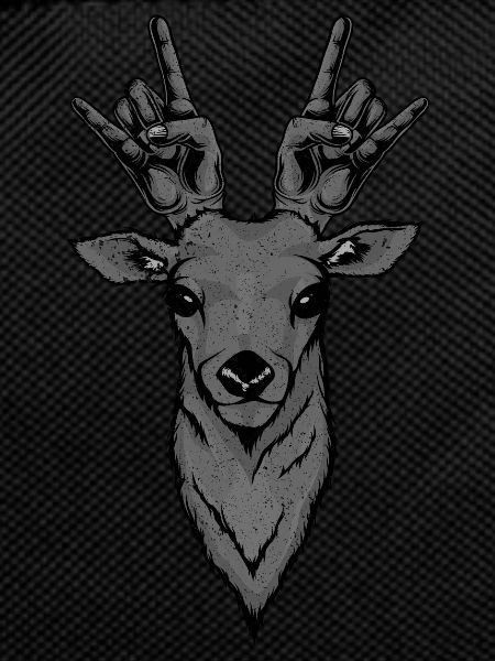 Heavy Metal Reindeer Antlers