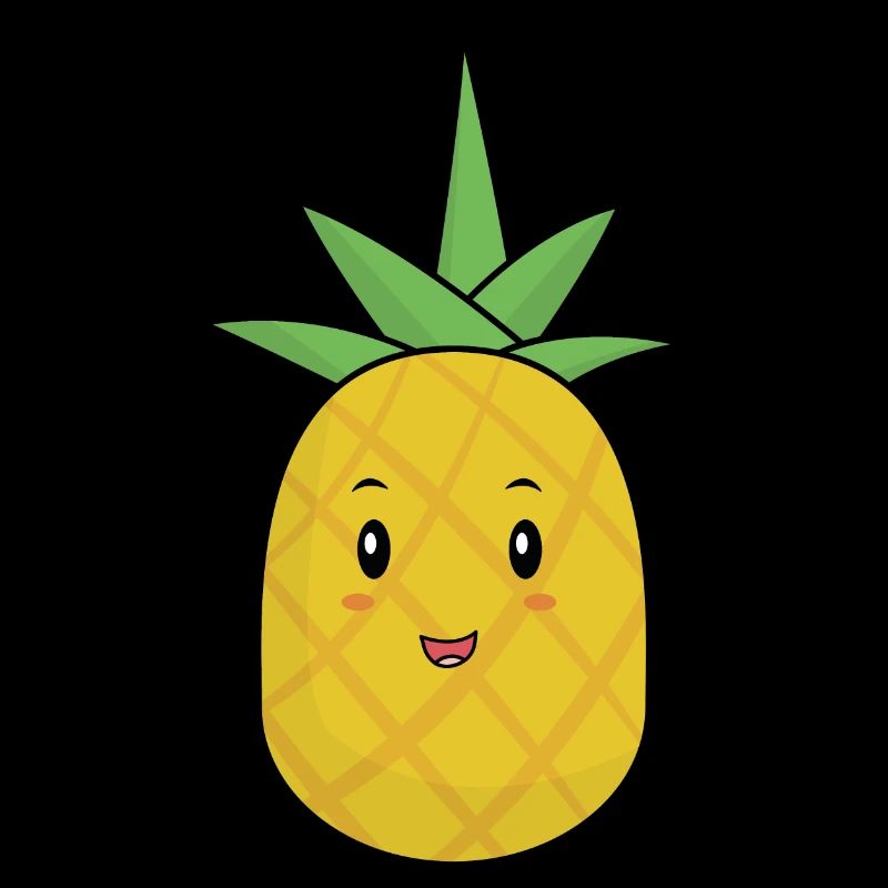 Pineapple Comic Sweet Fruit