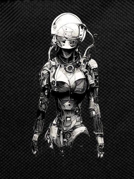 technical drawing cyborg