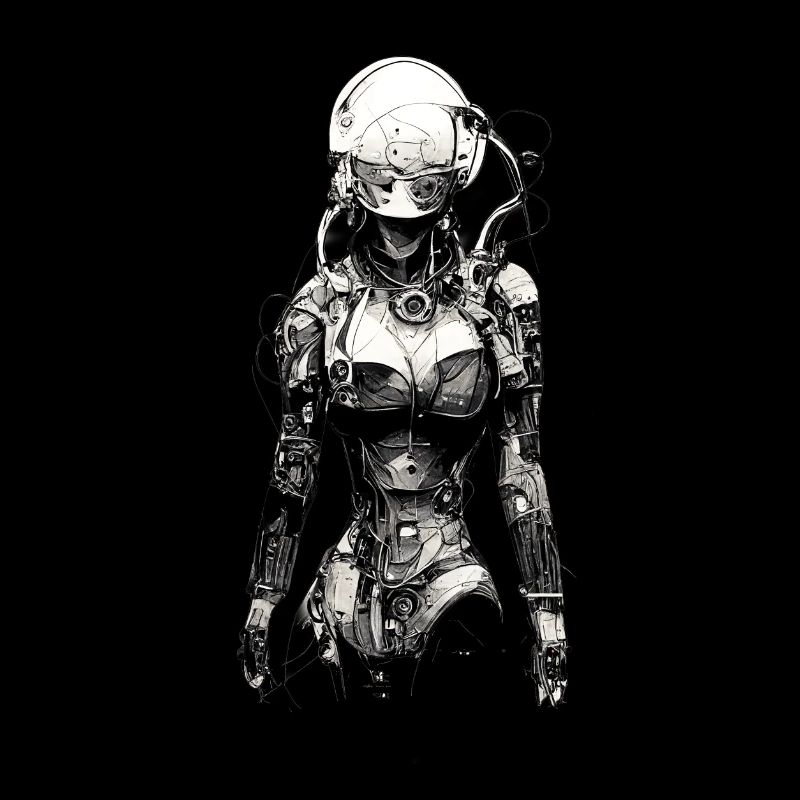 technical drawing cyborg