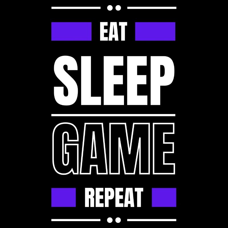 eat sleep game repeat geschenk idee zocken spruch