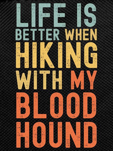 Bloodhound Hiking dog retro