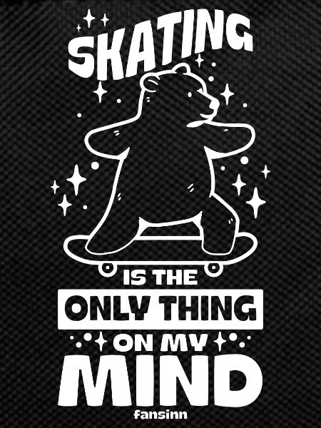 a bear on a skateboard