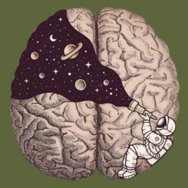 Dreaming Astronaut - Illustration dreams brain