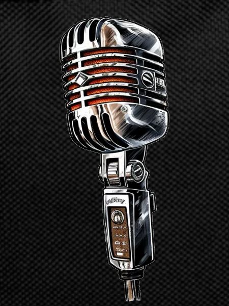 Microphone Retro Drawing