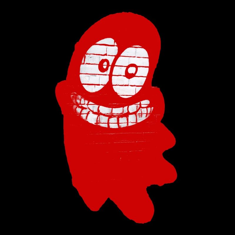 Lustiger lächelnder Geist in Rot