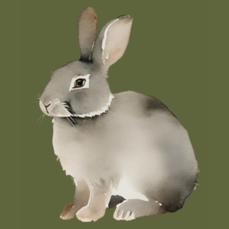 Rabbit with a plain background